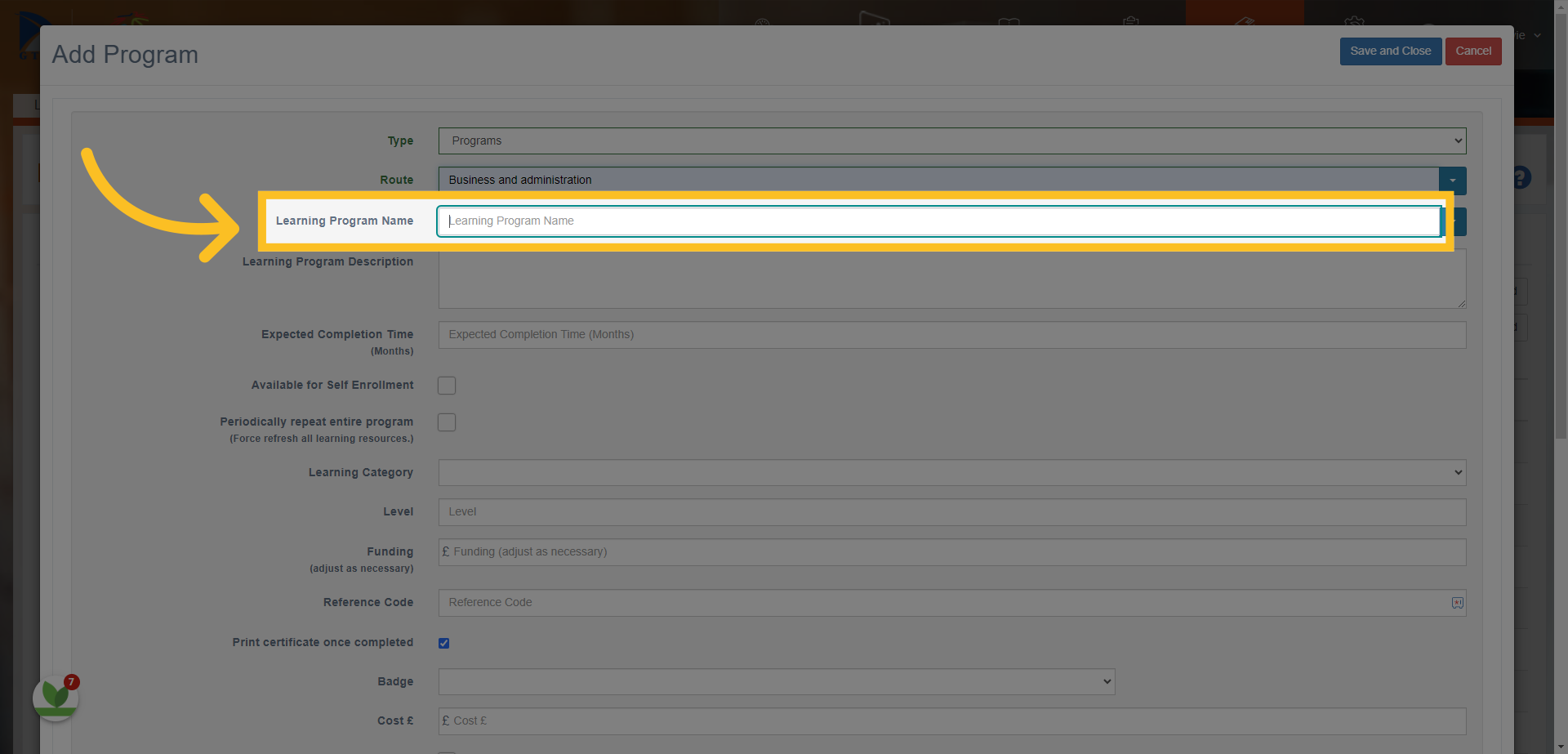 Enter the name of your program here.