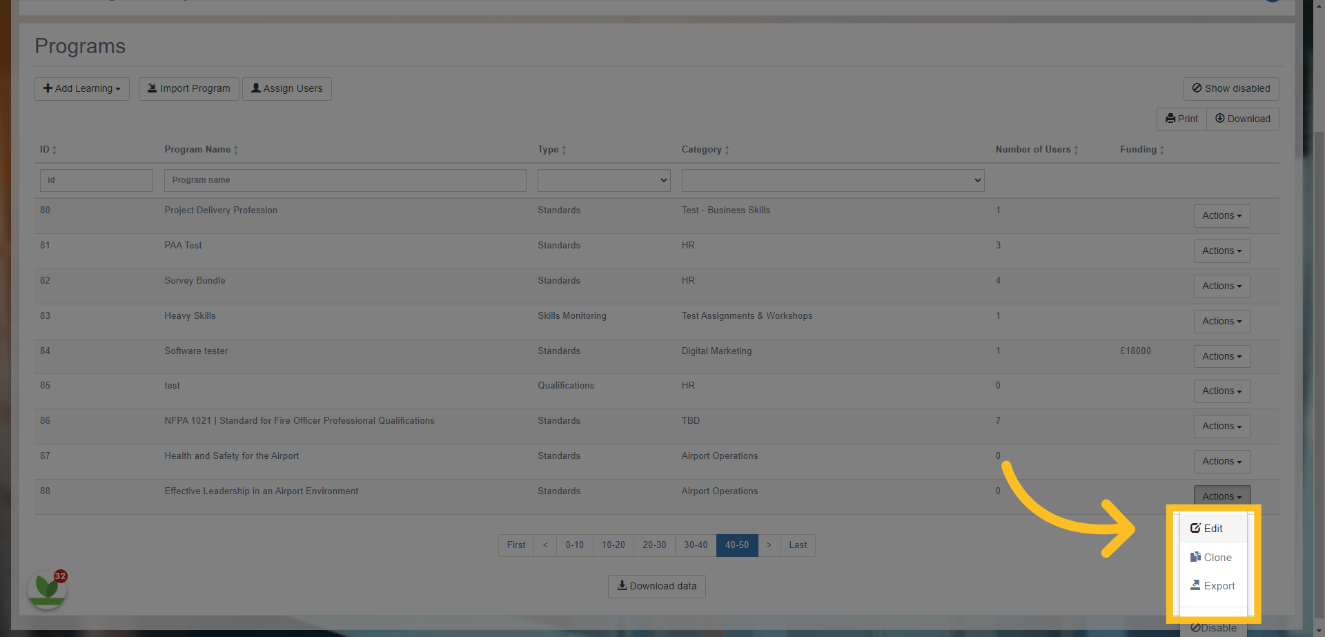 Then click the 'Edit' option.