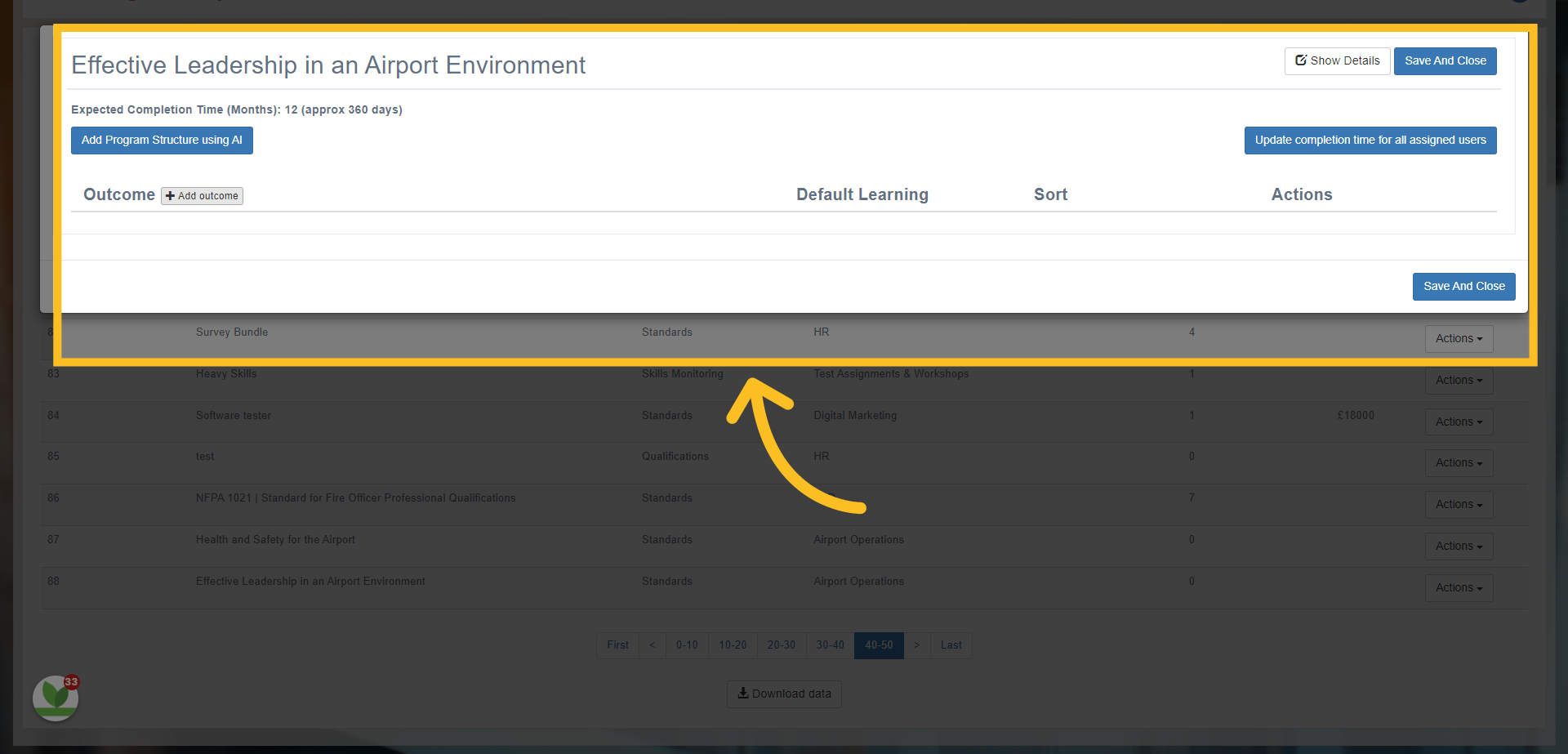This opens the program you have created. We will now look at some of the next steps you need to do in order to add more details to your program.