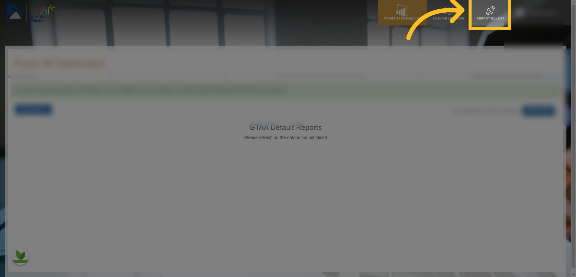 Click on the 'Report Builder' tab at the top of the screen.