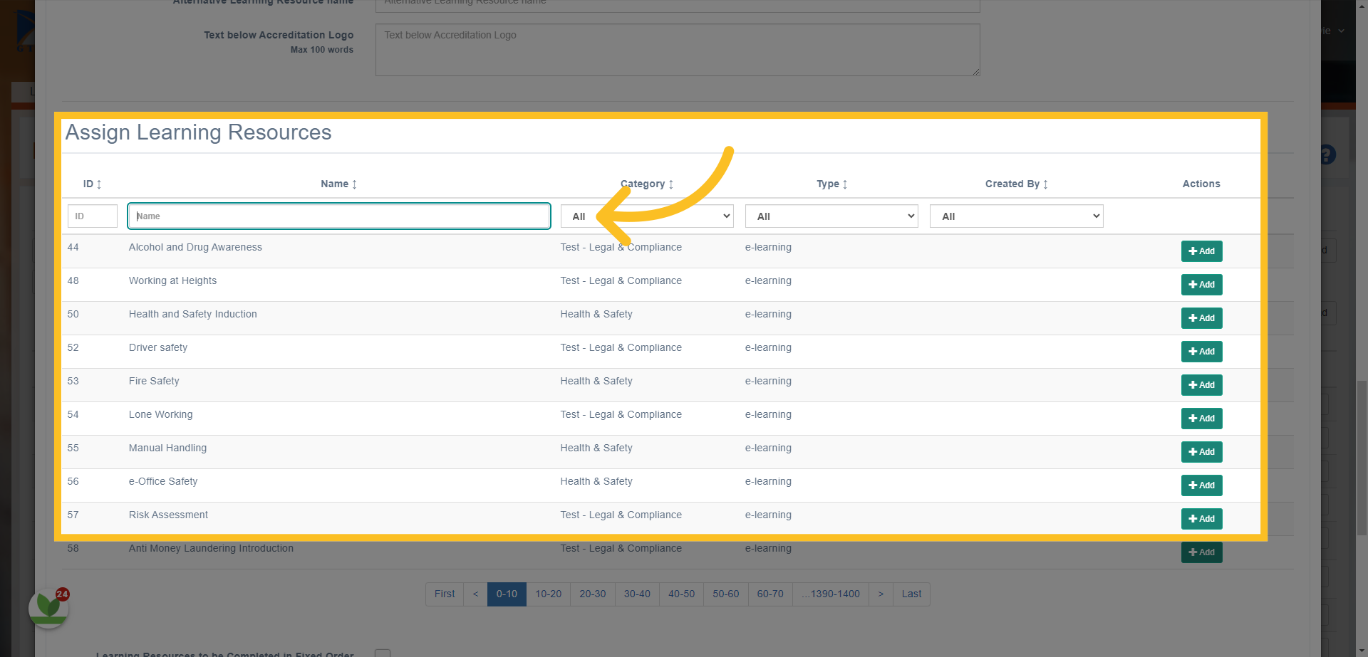 You can now add the resources you would like to include in the lesson.